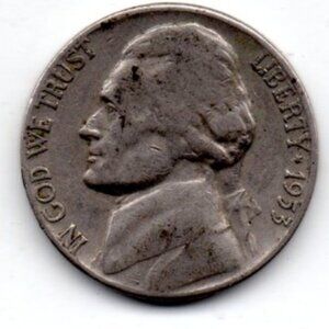 1953 D Vintage Thomas Jefferson Nickel - Scarce Estate Find